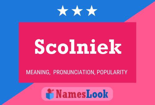 ملصق اسم Scolniek