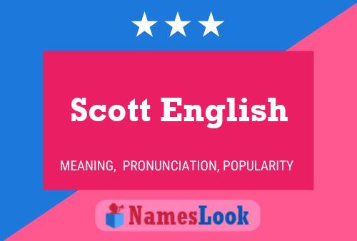 ملصق اسم Scott English