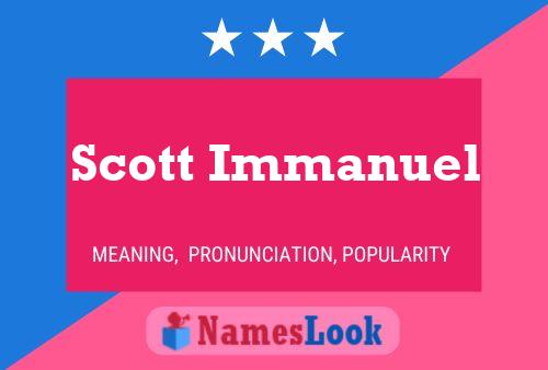 ملصق اسم Scott Immanuel