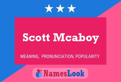 ملصق اسم Scott Mcaboy