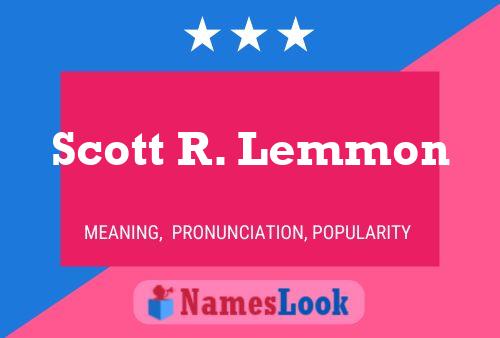 ملصق اسم Scott R. Lemmon