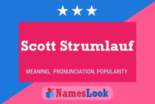 ملصق اسم Scott Strumlauf