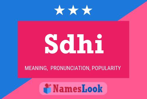 ملصق اسم Sdhi