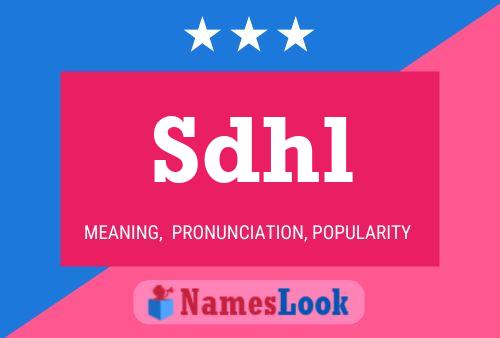 ملصق اسم Sdhl