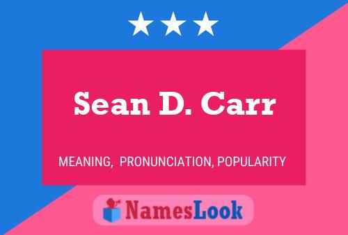 ملصق اسم Sean D. Carr