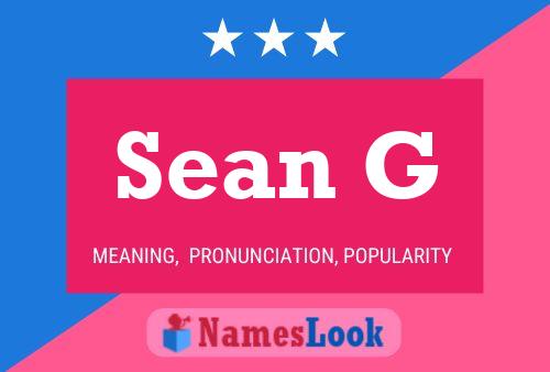 ملصق اسم Sean G