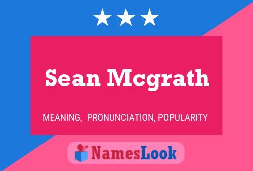 ملصق اسم Sean Mcgrath