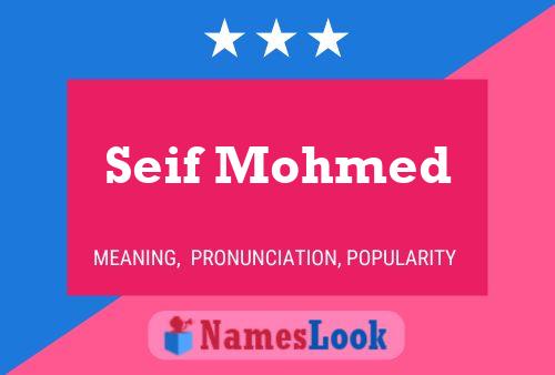 ملصق اسم Seif Mohmed