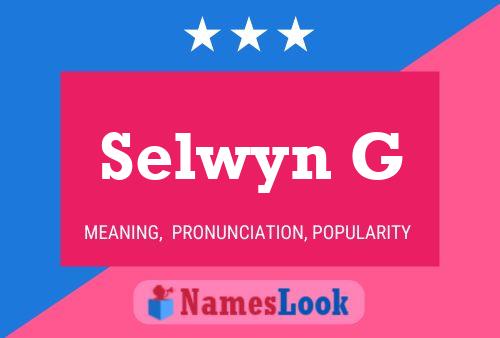 ملصق اسم Selwyn G