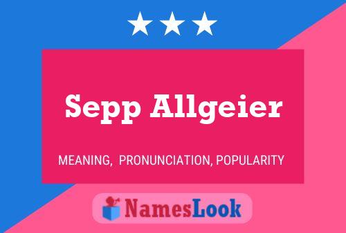 ملصق اسم Sepp Allgeier