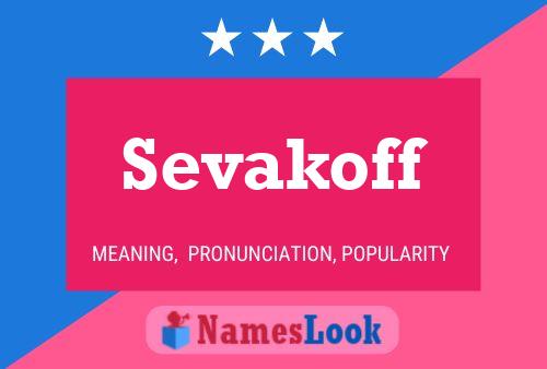 ملصق اسم Sevakoff