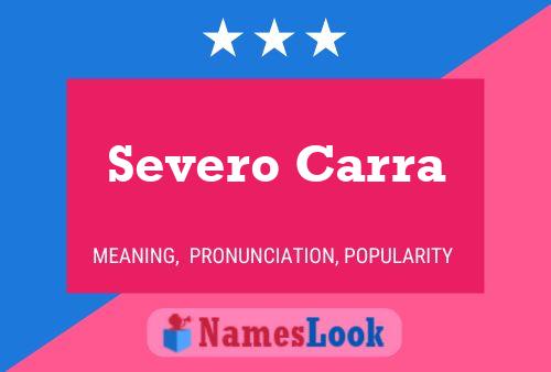 ملصق اسم Severo Carra