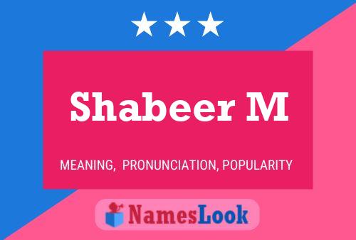 ملصق اسم Shabeer M