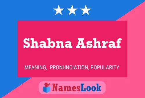 ملصق اسم Shabna Ashraf