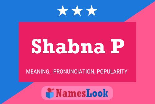 ملصق اسم Shabna P