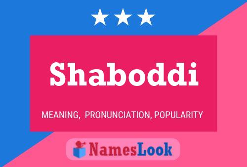 ملصق اسم Shaboddi