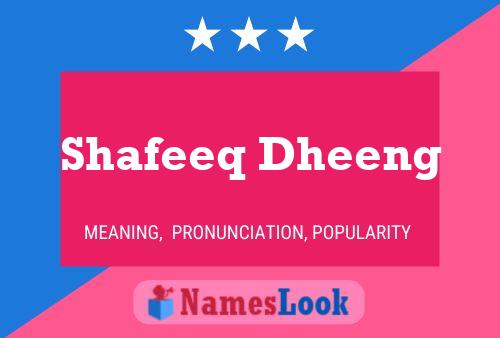 ملصق اسم Shafeeq Dheeng