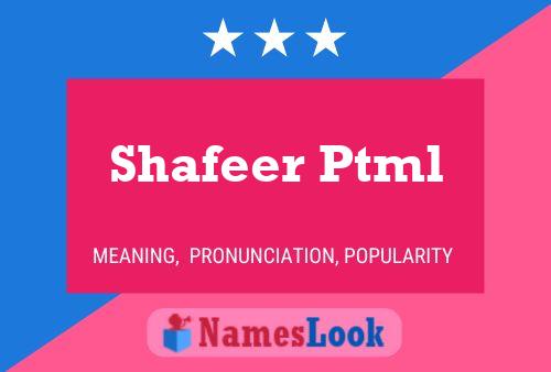 ملصق اسم Shafeer Ptml