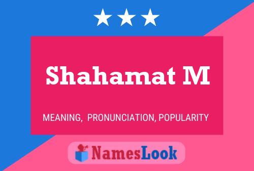 ملصق اسم Shahamat M