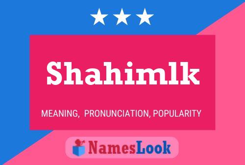 ملصق اسم Shahimlk