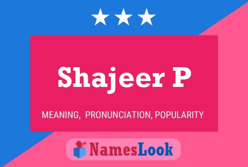 ملصق اسم Shajeer P