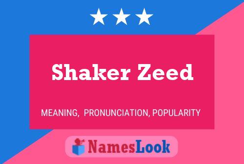 ملصق اسم Shaker Zeed