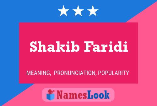 ملصق اسم Shakib Faridi