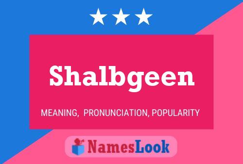 ملصق اسم Shalbgeen