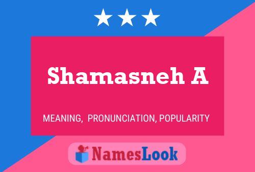 ملصق اسم Shamasneh A