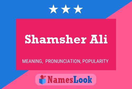 ملصق اسم Shamsher Ali