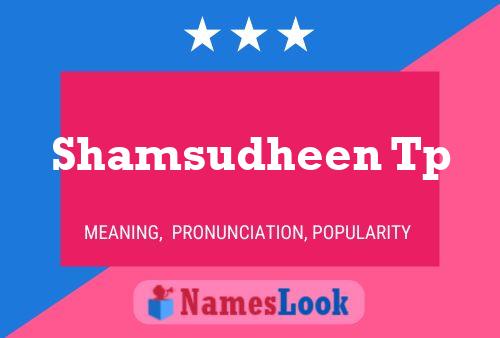 ملصق اسم Shamsudheen Tp