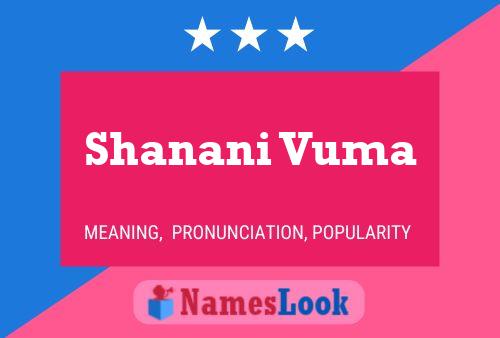 ملصق اسم Shanani Vuma