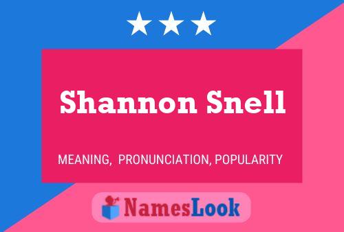 ملصق اسم Shannon Snell