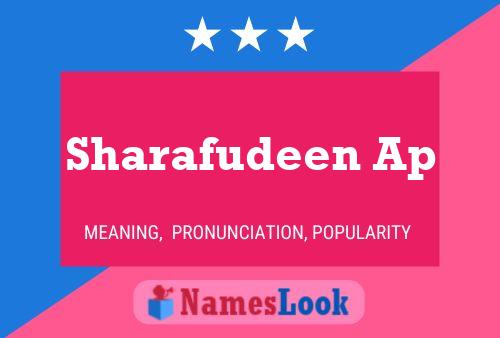 ملصق اسم Sharafudeen Ap