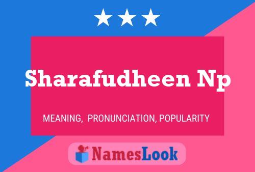 ملصق اسم Sharafudheen Np