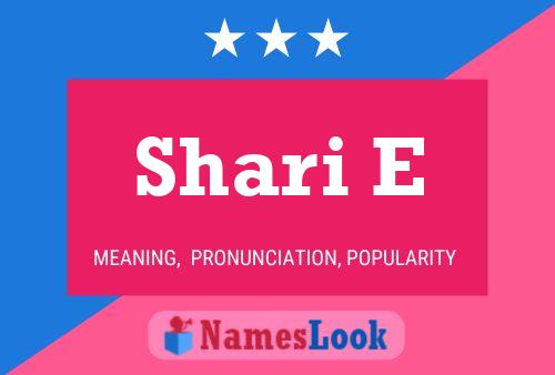 ملصق اسم Shari E