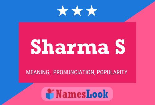 ملصق اسم Sharma S