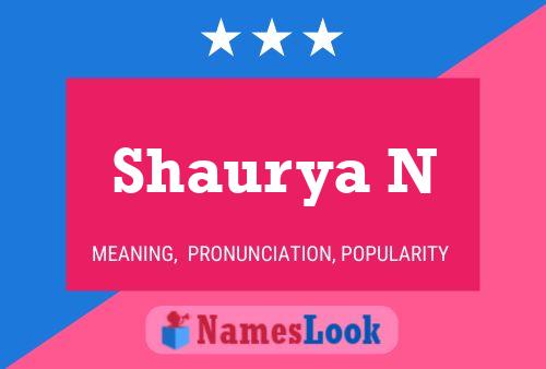 ملصق اسم Shaurya N