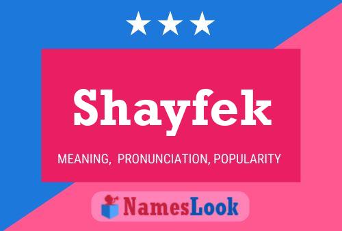 ملصق اسم Shayfek