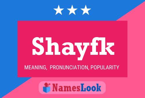 ملصق اسم Shayfk