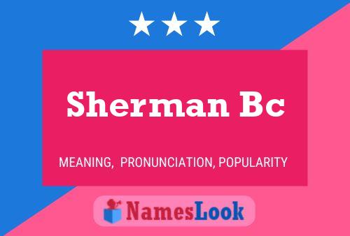 ملصق اسم Sherman Bc