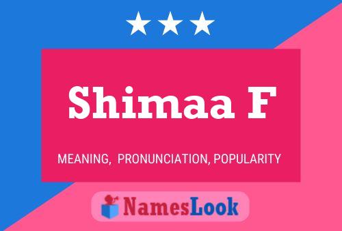 ملصق اسم Shimaa F