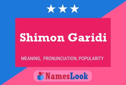 ملصق اسم Shimon Garidi