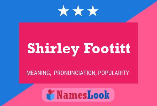 ملصق اسم Shirley Footitt