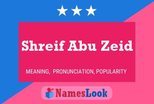 ملصق اسم Shreif Abu Zeid