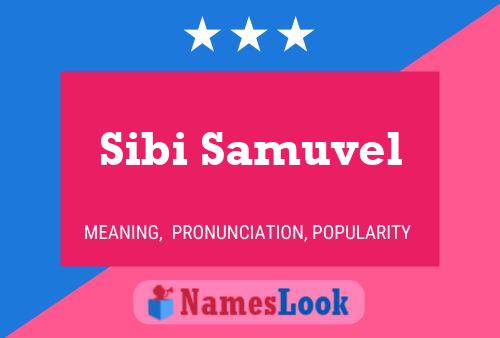 ملصق اسم Sibi Samuvel