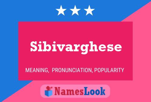 ملصق اسم Sibivarghese