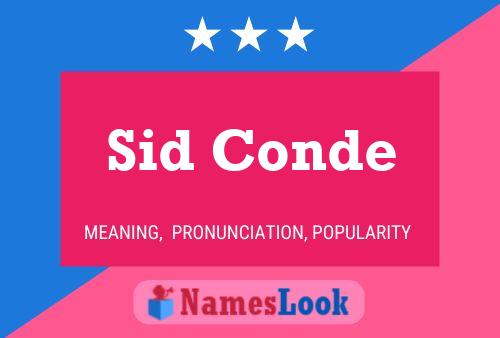 ملصق اسم Sid Conde