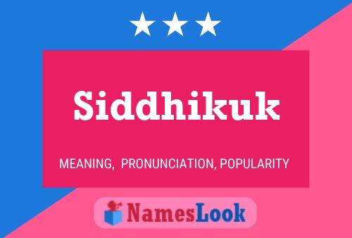 ملصق اسم Siddhikuk