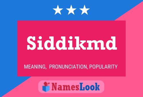 ملصق اسم Siddikmd